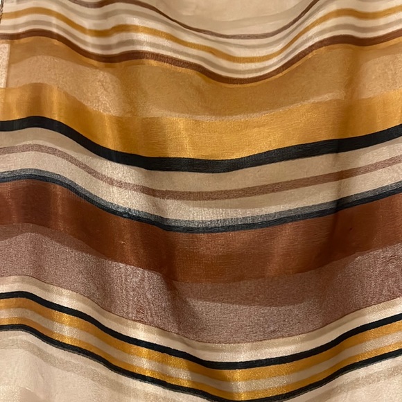 Vintage Striped silk like scarf - Picture 3 of 3